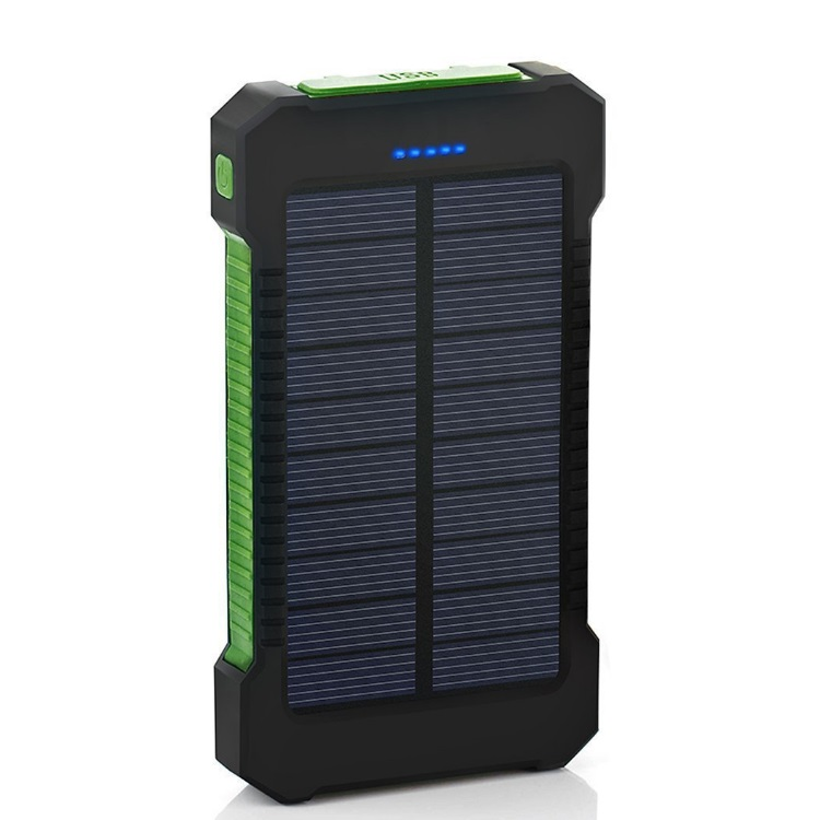 10000mAh Dual USB Solar Power Bank with LED torch