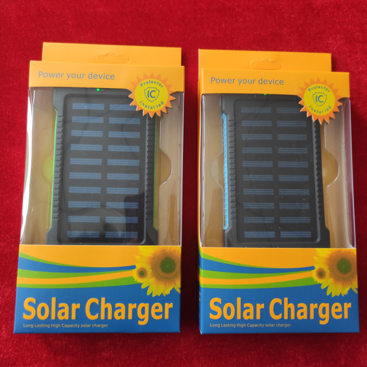 10000mAh Dual USB Solar Power Bank with LED torch