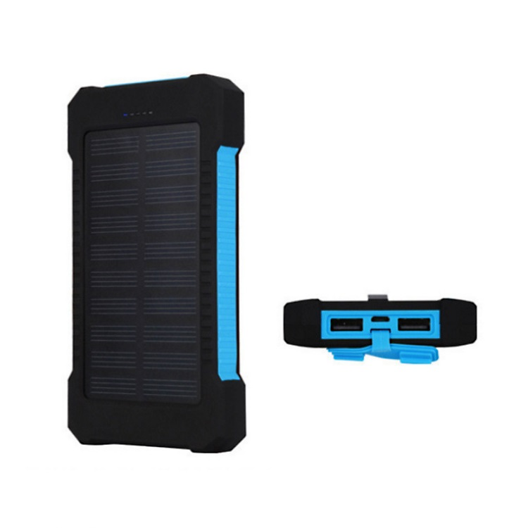 10000mAh Dual USB Solar Power Bank with LED torch